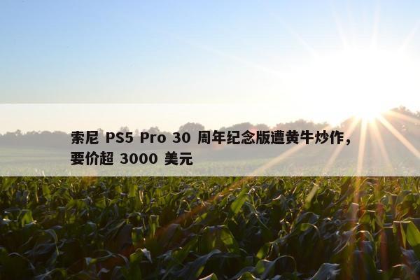 索尼 PS5 Pro 30 周年纪念版遭黄牛炒作，要价超 3000 美元