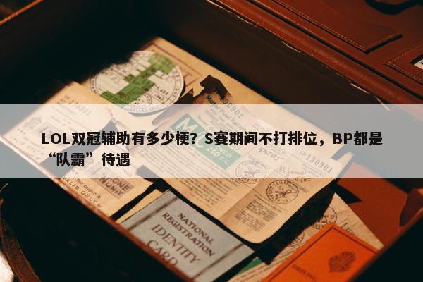 LOL双冠辅助有多少梗？S赛期间不打排位，BP都是“队霸”待遇