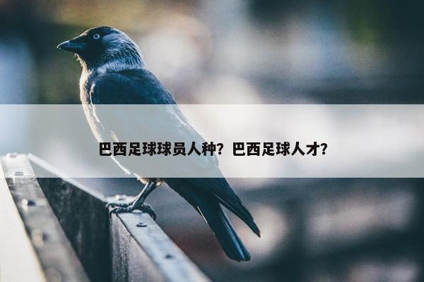 巴西足球球员人种？巴西足球人才？