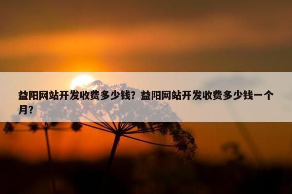 益阳网站开发收费多少钱？益阳网站开发收费多少钱一个月？