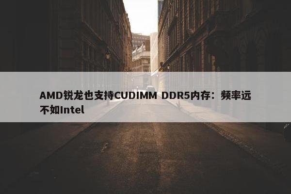 AMD锐龙也支持CUDIMM DDR5内存：频率远不如Intel