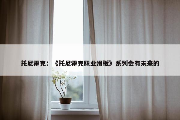 托尼霍克：《托尼霍克职业滑板》系列会有未来的