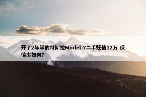 开了2年半的特斯拉Model Y二手贬值12万 保值率如何？