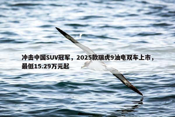 冲击中国SUV冠军，2025款瑞虎9油电双车上市，最低15.29万元起