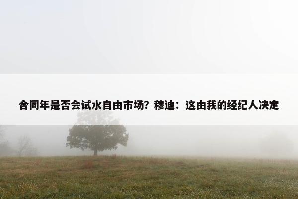 合同年是否会试水自由市场？穆迪：这由我的经纪人决定