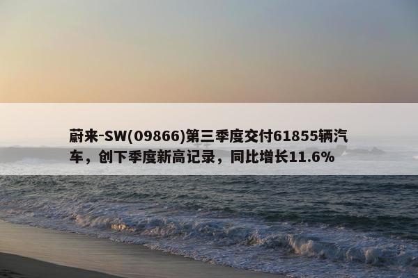 蔚来-SW(09866)第三季度交付61855辆汽车，创下季度新高记录，同比增长11.6%