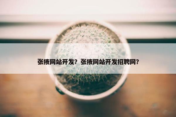 张掖网站开发？张掖网站开发招聘网？