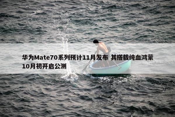 华为Mate70系列预计11月发布 其搭载纯血鸿蒙10月初开启公测