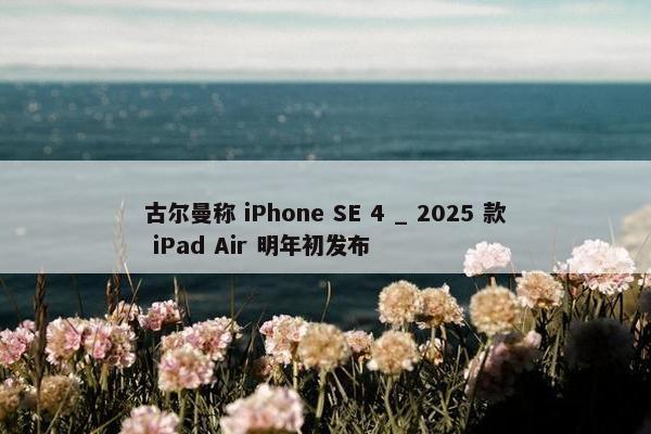 古尔曼称 iPhone SE 4 _ 2025 款 iPad Air 明年初发布