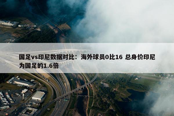 国足vs印尼数据对比：海外球员0比16 总身价印尼为国足的1.6倍