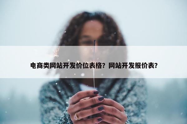 电商类网站开发价位表格？网站开发报价表？