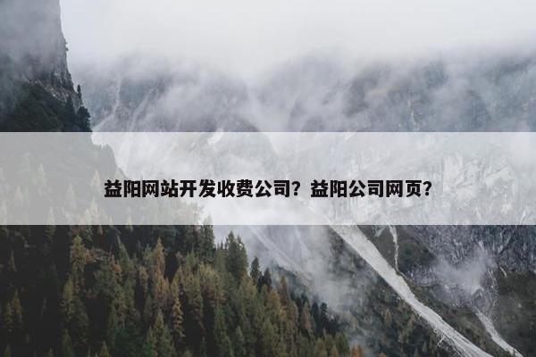 益阳网站开发收费公司？益阳公司网页？