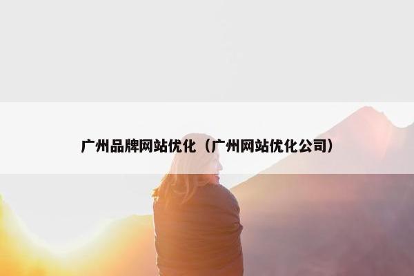 广州品牌网站优化（广州网站优化公司）