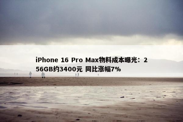 iPhone 16 Pro Max物料成本曝光：256GB约3400元 同比涨幅7%