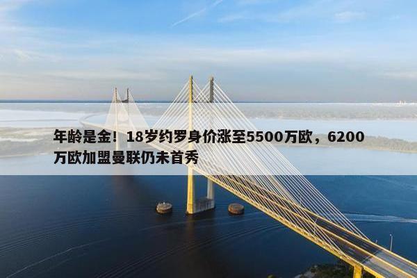 年龄是金！18岁约罗身价涨至5500万欧，6200万欧加盟曼联仍未首秀