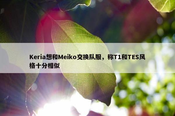 Keria想和Meiko交换队服，称T1和TES风格十分相似