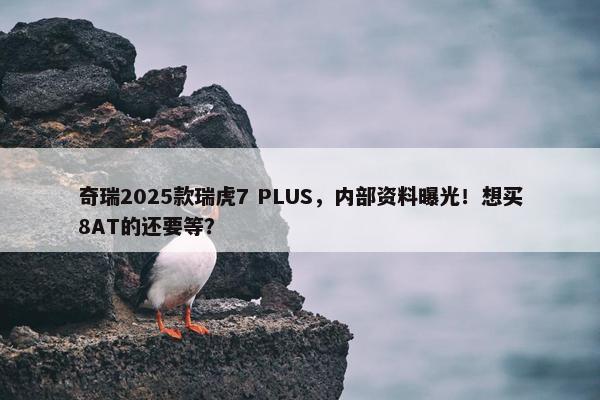 奇瑞2025款瑞虎7 PLUS，内部资料曝光！想买8AT的还要等？