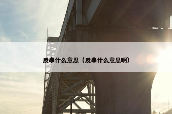 反串什么意思（反串什么意思啊）