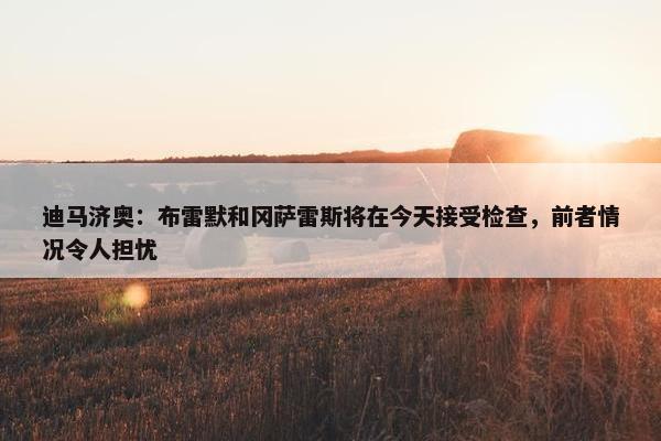 迪马济奥：布雷默和冈萨雷斯将在今天接受检查，前者情况令人担忧