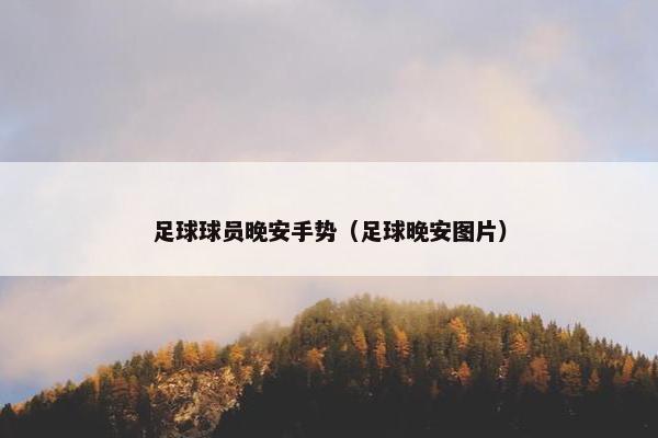 足球球员晚安手势（足球晚安图片）