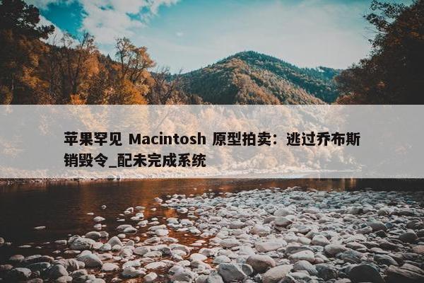 苹果罕见 Macintosh 原型拍卖：逃过乔布斯销毁令_配未完成系统