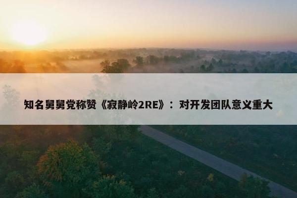 知名舅舅党称赞《寂静岭2RE》：对开发团队意义重大