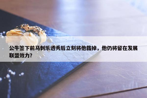 公牛签下前马刺乐透秀后立刻将他裁掉，他仍将留在发展联盟效力？