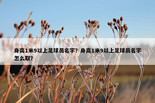 身高1米9以上足球员名字？身高1米9以上足球员名字怎么取？