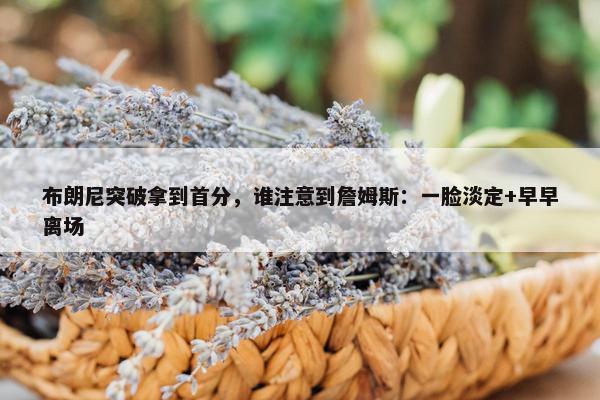 布朗尼突破拿到首分，谁注意到詹姆斯：一脸淡定+早早离场