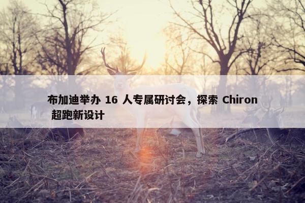 布加迪举办 16 人专属研讨会，探索 Chiron 超跑新设计