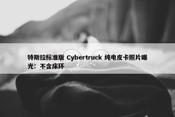 特斯拉标准版 Cybertruck 纯电皮卡照片曝光：不含床环