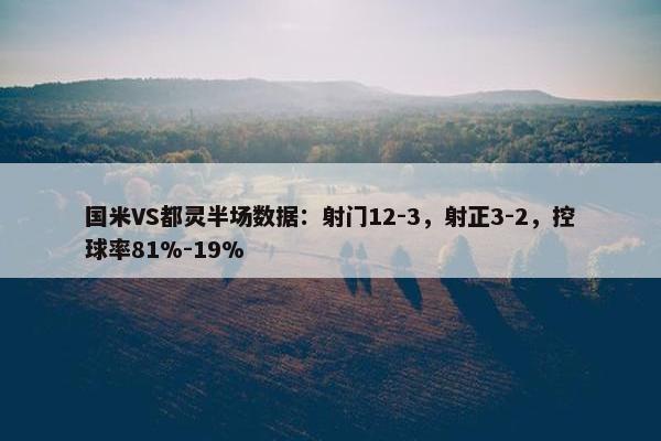 国米VS都灵半场数据：射门12-3，射正3-2，控球率81%-19%