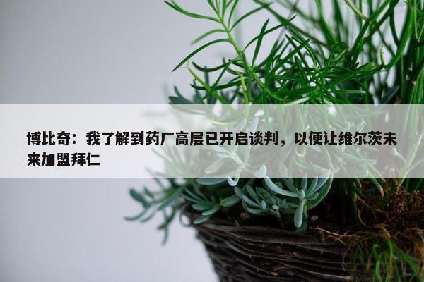 博比奇：我了解到药厂高层已开启谈判，以便让维尔茨未来加盟拜仁