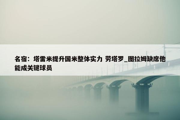 名宿：塔雷米提升国米整体实力 劳塔罗_图拉姆缺席他能成关键球员