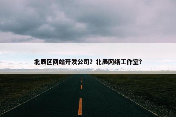 北辰区网站开发公司？北辰网络工作室？