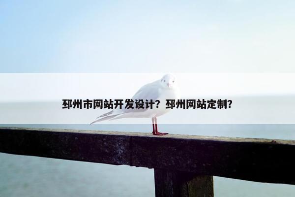 邳州市网站开发设计？邳州网站定制？