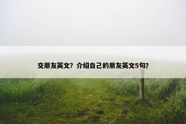 交朋友英文？介绍自己的朋友英文5句？