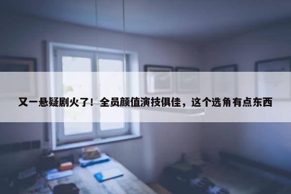 又一悬疑剧火了！全员颜值演技俱佳，这个选角有点东西