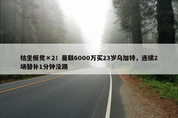 枯坐板凳×2！曼联6000万买23岁乌加特，连续2场替补1分钟没踢