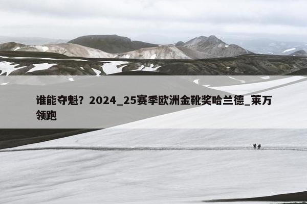 谁能夺魁？2024_25赛季欧洲金靴奖哈兰德_莱万领跑