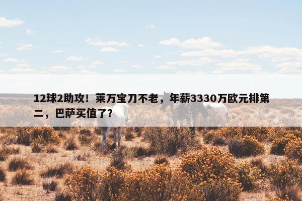 12球2助攻！莱万宝刀不老，年薪3330万欧元排第二，巴萨买值了？