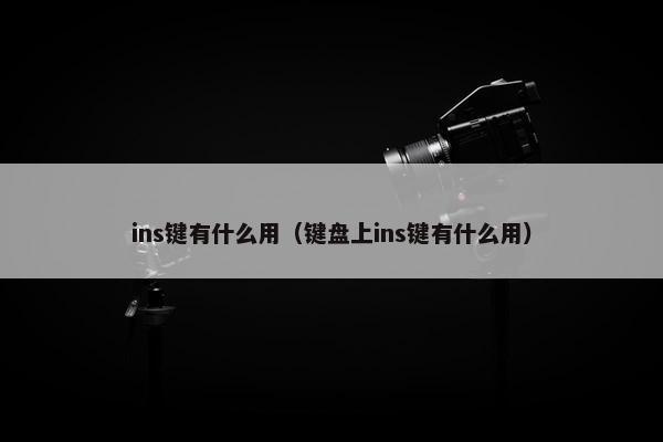 ins键有什么用（键盘上ins键有什么用）