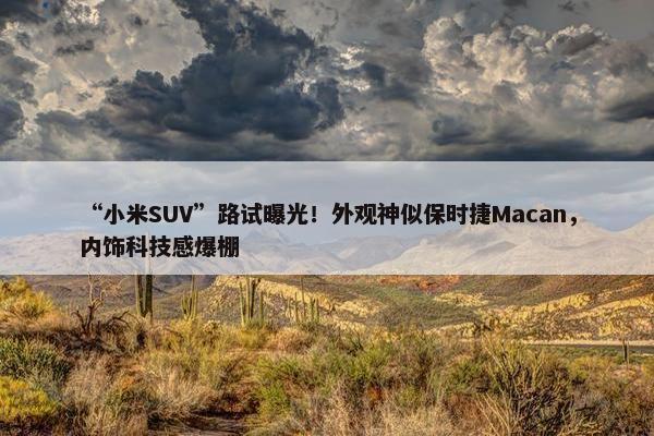 “小米SUV”路试曝光！外观神似保时捷Macan，内饰科技感爆棚