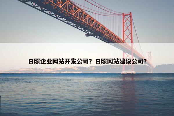 日照企业网站开发公司？日照网站建设公司？