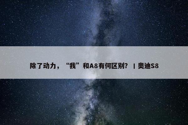 除了动力，“我”和A8有何区别？丨奥迪S8