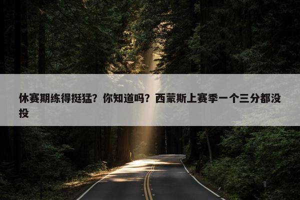 休赛期练得挺猛？你知道吗？西蒙斯上赛季一个三分都没投