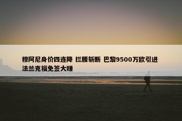 穆阿尼身价四连降 拦腰斩断 巴黎9500万欧引进 法兰克福免签大赚