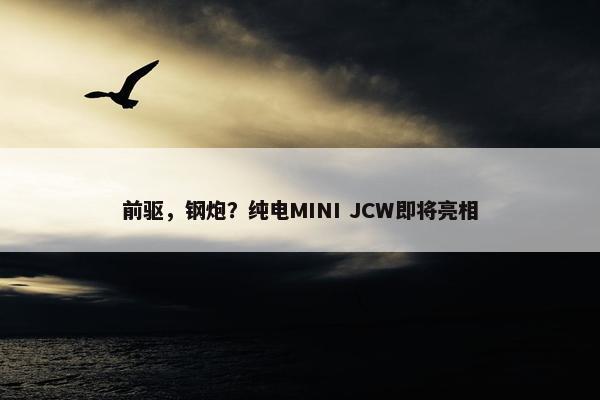 前驱，钢炮？纯电MINI JCW即将亮相