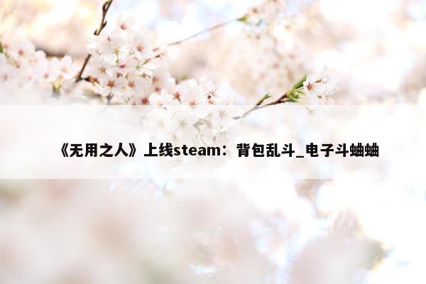 《无用之人》上线steam：背包乱斗_电子斗蛐蛐