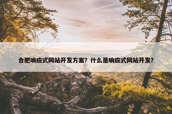 合肥响应式网站开发方案？什么是响应式网站开发？